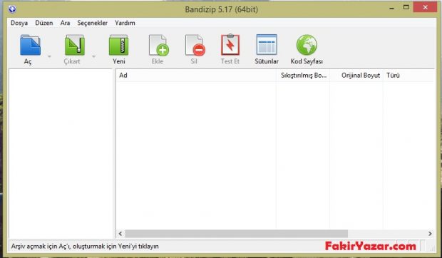 WinRar çöp En iyisi Bandizip