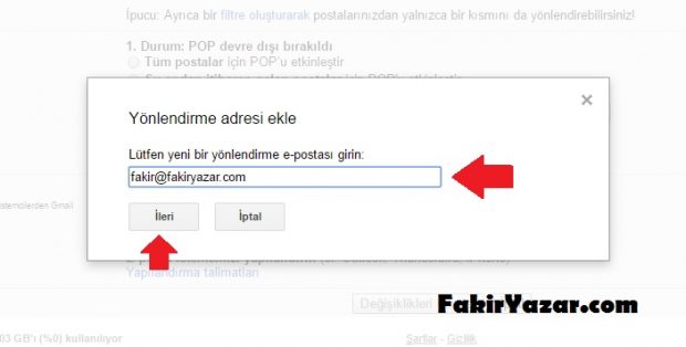 Gmail'e Gelen Maillerinizi Başka Mail Adresine Yönlendirme