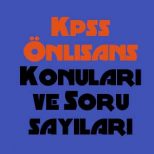 Kpss Önlisans Konu ve Soru Sayıları